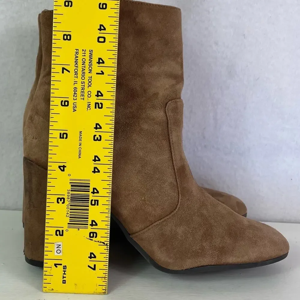 Tommy Hilfiger Boots Womens 8M Brown TWNATALAI Ankle Suede Leather